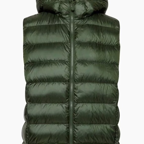 Aritzia The Little Puff™ Vest with Hood in Green - Picture 3 of 3